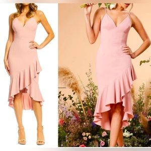 Dress The Population Wendy Ruffled Midi Dress - Medium